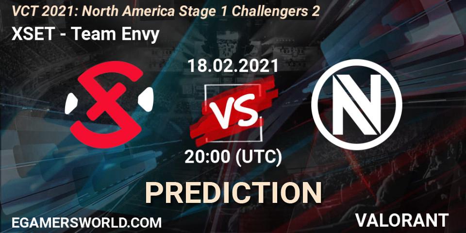Pronóstico XSET - Team Envy. 20.02.2021 at 20:00, VALORANT, VCT 2021: North America Stage 1 Challengers 2