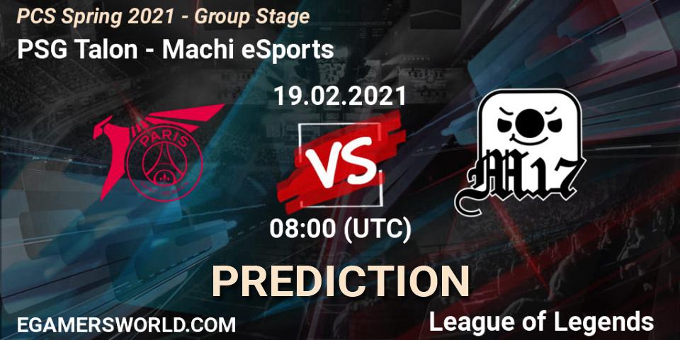 Pronóstico PSG Talon - Machi eSports. 19.02.2021 at 08:00, LoL, PCS Spring 2021 - Group Stage