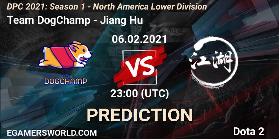 Pronóstico Team DogChamp - Jiang Hu. 06.02.2021 at 23:02, Dota 2, DPC 2021: Season 1 - North America Lower Division