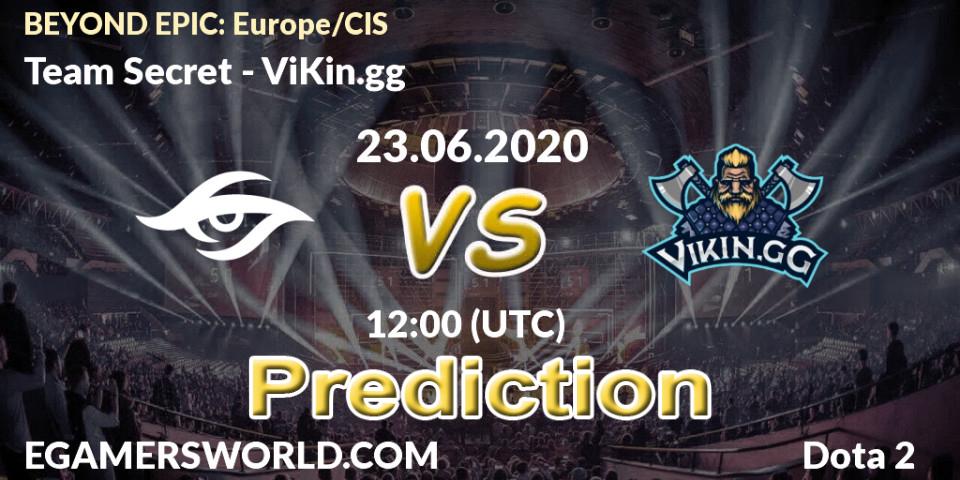 Pronóstico Team Secret - ViKin.gg. 23.06.2020 at 12:04, Dota 2, BEYOND EPIC: Europe/CIS