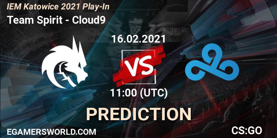 Pronóstico Team Spirit - Cloud9. 16.02.2021 at 11:00, Counter-Strike (CS2), IEM Katowice 2021 Play-In