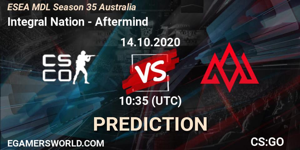 Pronóstico Integral Nation - Aftermind. 14.10.2020 at 10:35, Counter-Strike (CS2), ESEA MDL Season 35 Australia