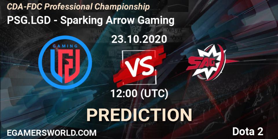 Pronóstico PSG.LGD - Sparking Arrow Gaming. 23.10.2020 at 12:04, Dota 2, CDA-FDC Professional Championship