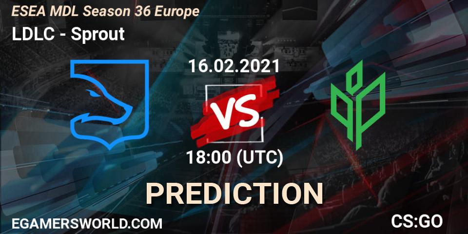 Pronóstico LDLC - Sprout. 16.02.2021 at 18:05, Counter-Strike (CS2), MDL ESEA Season 36: Europe - Premier division