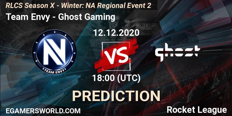 Pronóstico Team Envy - Ghost Gaming. 12.12.2020 at 18:00, Rocket League, RLCS Season X - Winter: NA Regional Event 2
