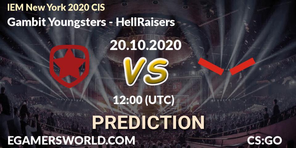 Pronóstico Gambit Esports - HellRaisers. 20.10.20, CS2 (CS:GO), IEM New York 2020 CIS