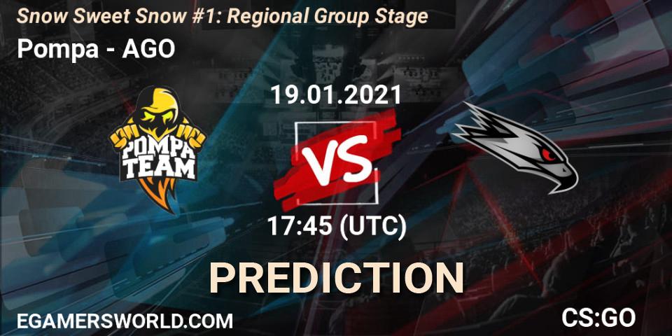 Pronóstico Pompa - AGO. 19.01.2021 at 17:50, Counter-Strike (CS2), Snow Sweet Snow #1: Regional Group Stage