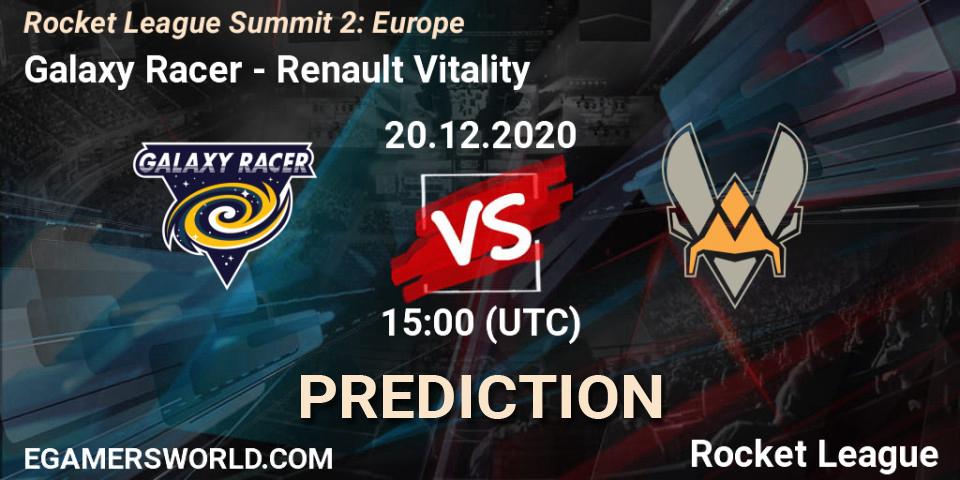Pronóstico Galaxy Racer - Renault Vitality. 20.12.20, Rocket League, Rocket League Summit 2: Europe