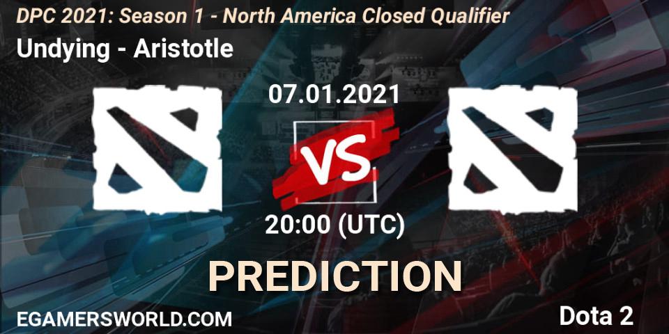 Pronóstico Undying - Aristotle. 07.01.2021 at 20:29, Dota 2, DPC 2021: Season 1 - North America Closed Qualifier