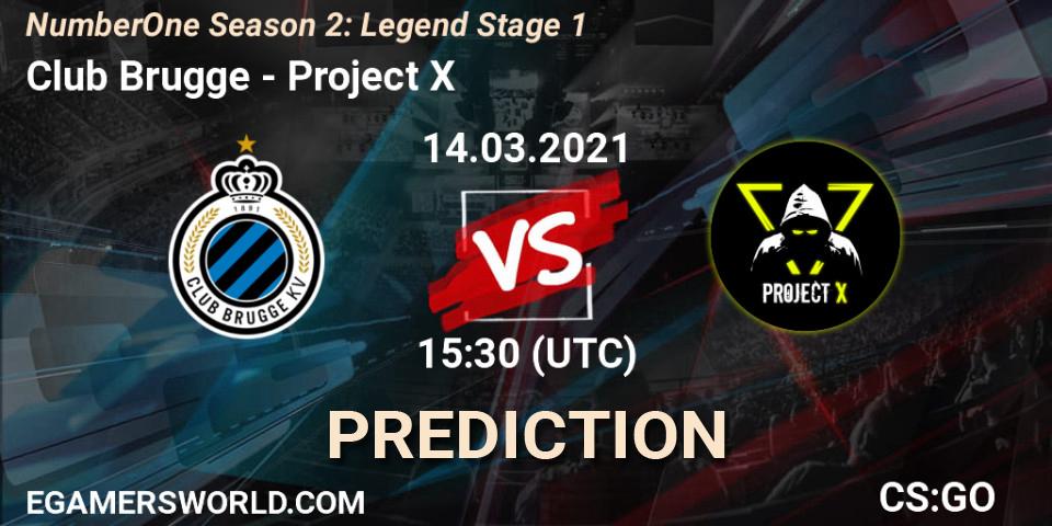 Pronóstico Club Brugge - Project X. 14.03.2021 at 15:35, Counter-Strike (CS2), NumberOne Season 2: Legend Stage 1