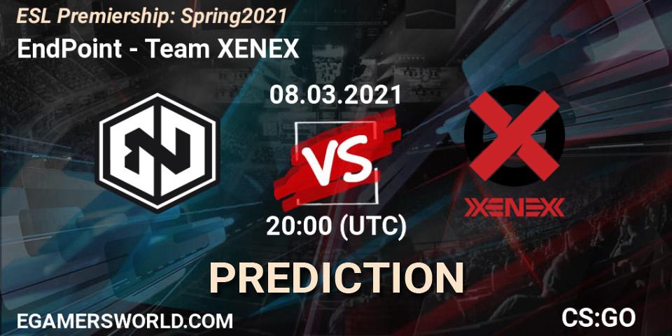 Pronóstico EndPoint - XENEX. 08.03.2021 at 20:00, Counter-Strike (CS2), ESL Premiership: Spring 2021