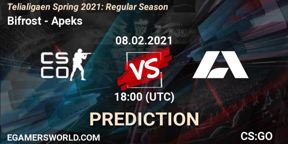 Pronóstico Bifrost - Apeks. 08.02.2021 at 18:00, Counter-Strike (CS2), Telialigaen Spring 2021: Regular Season