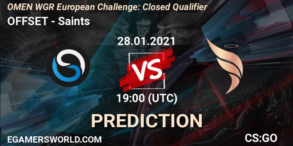 Pronóstico OFFSET - Saints. 28.01.2021 at 19:00, Counter-Strike (CS2), OMEN WGR European Challenge: Closed Qualifier
