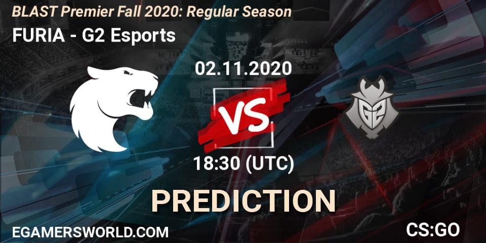 Pronóstico FURIA - G2 Esports. 02.11.2020 at 21:30, Counter-Strike (CS2), BLAST Premier Fall 2020: Regular Season