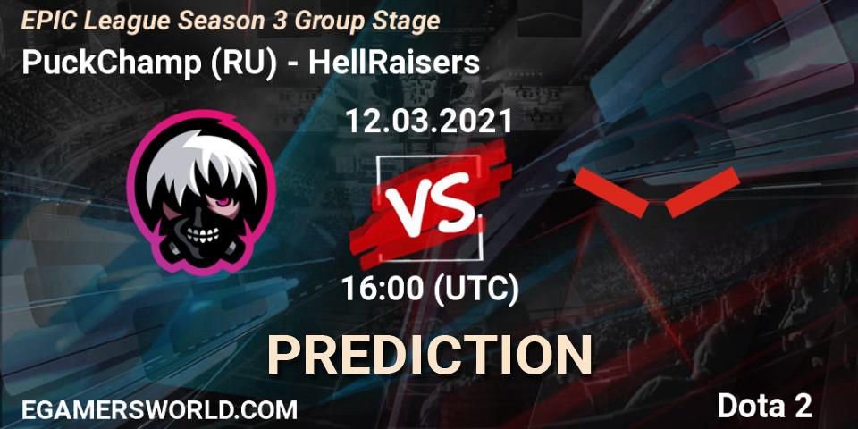 Pronóstico PuckChamp (RU) - HellRaisers. 12.03.2021 at 16:00, Dota 2, EPIC League Season 3 Group Stage