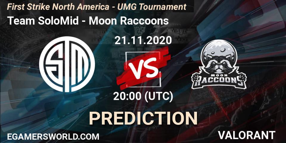 Pronóstico Team SoloMid - Moon Raccoons. 21.11.2020 at 22:00, VALORANT, First Strike North America - UMG Tournament