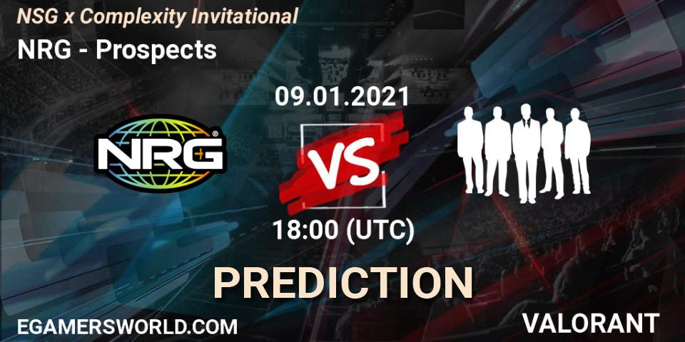 Pronóstico NRG - Prospects. 09.01.2021 at 21:00, VALORANT, NSG x Complexity Invitational