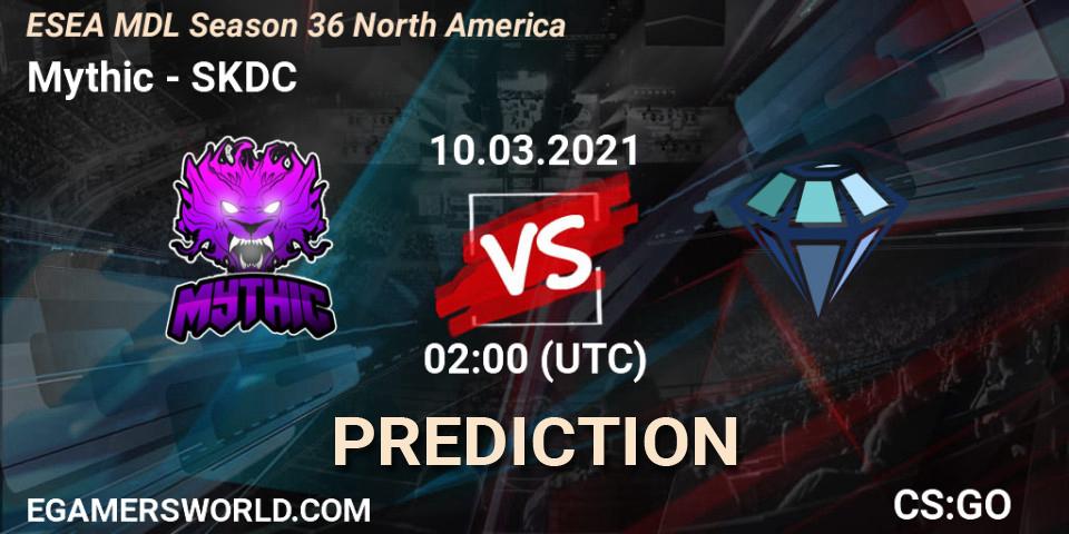 Pronóstico Mythic - SKDC. 10.03.2021 at 02:00, Counter-Strike (CS2), MDL ESEA Season 36: North America - Premier Division