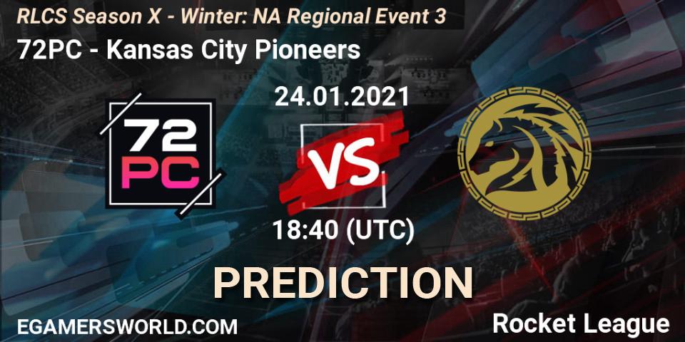 Pronóstico 72PC - Kansas City Pioneers. 24.01.2021 at 18:40, Rocket League, RLCS Season X - Winter: NA Regional Event 3