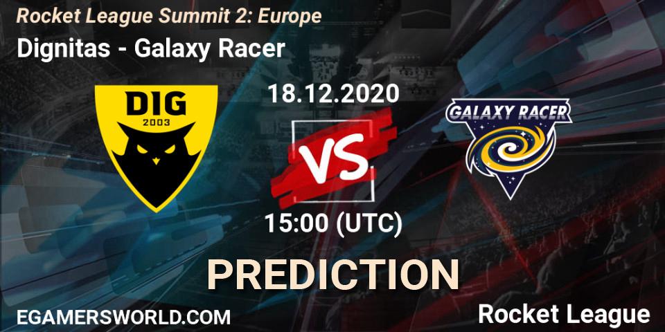 Pronóstico Dignitas - Galaxy Racer. 18.12.2020 at 15:00, Rocket League, Rocket League Summit 2: Europe