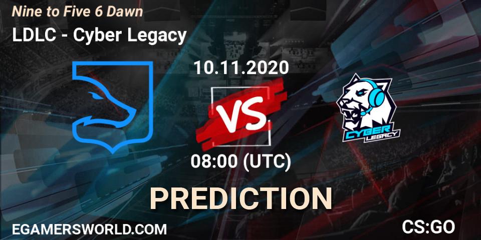 Pronóstico LDLC - Cyber Legacy. 10.11.2020 at 08:00, Counter-Strike (CS2), Nine to Five 6 Dawn