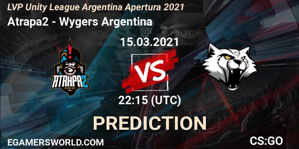 Pronóstico Atrapa2 - Wygers Argentina. 15.03.2021 at 22:15, Counter-Strike (CS2), LVP Unity League Argentina Apertura 2021