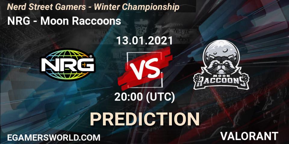 Pronóstico NRG - Moon Raccoons. 13.01.2021 at 23:00, VALORANT, Nerd Street Gamers - Winter Championship