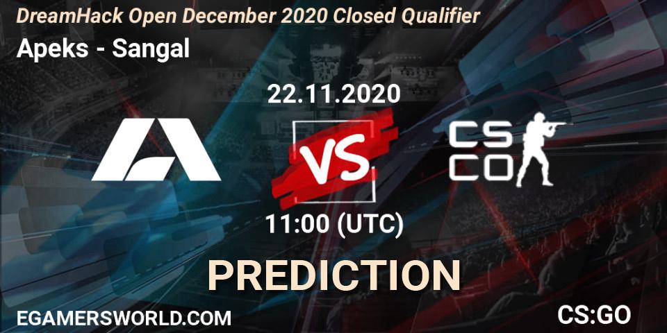 Pronóstico Apeks - Sangal. 22.11.20, CS2 (CS:GO), DreamHack Open December 2020 Closed Qualifier