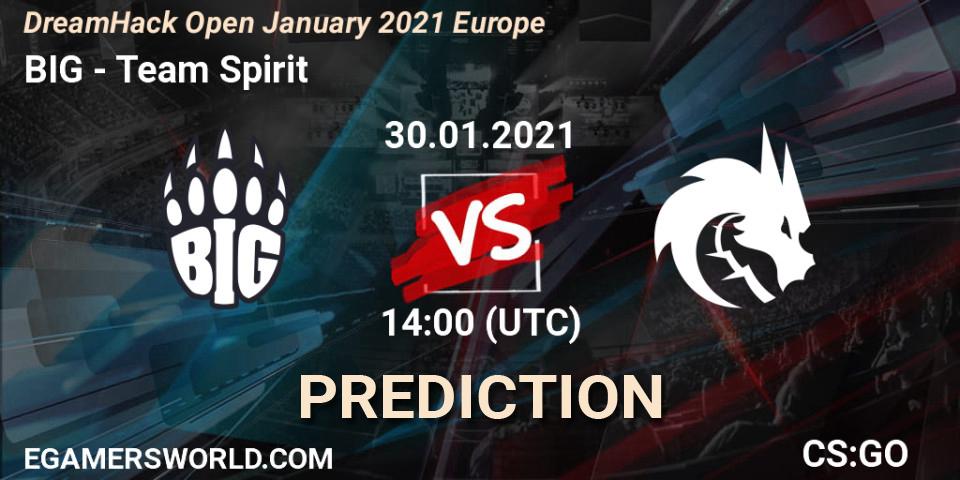 Pronóstico BIG - Team Spirit. 30.01.21, CS2 (CS:GO), DreamHack Open January 2021 Europe