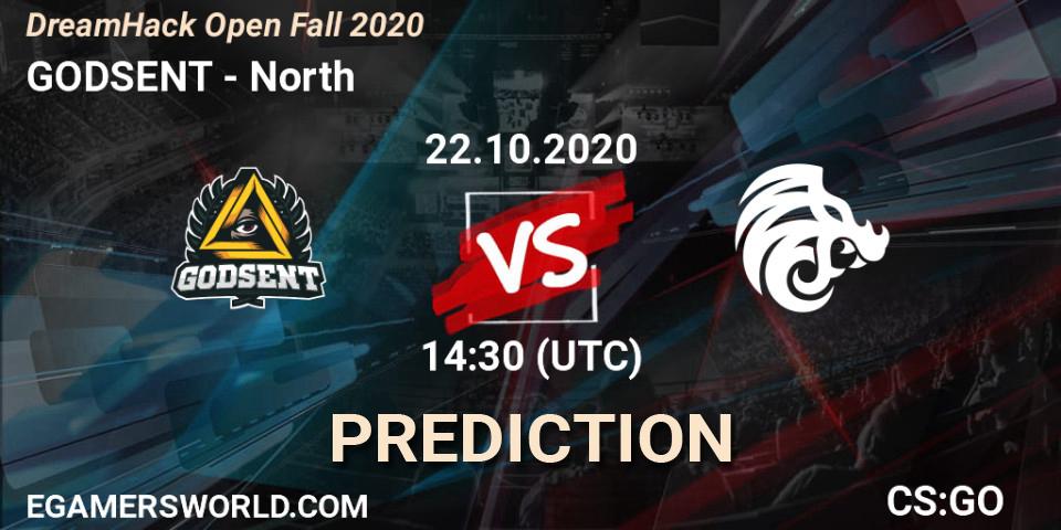 Pronóstico GODSENT - North. 22.10.2020 at 14:30, Counter-Strike (CS2), DreamHack Open Fall 2020
