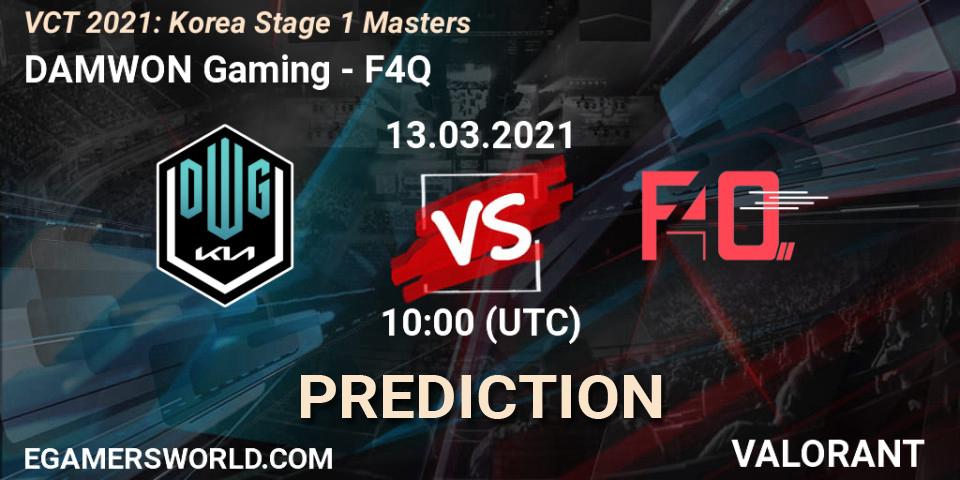 Pronóstico DAMWON Gaming - F4Q. 13.03.2021 at 10:00, VALORANT, VCT 2021: Korea Stage 1 Masters