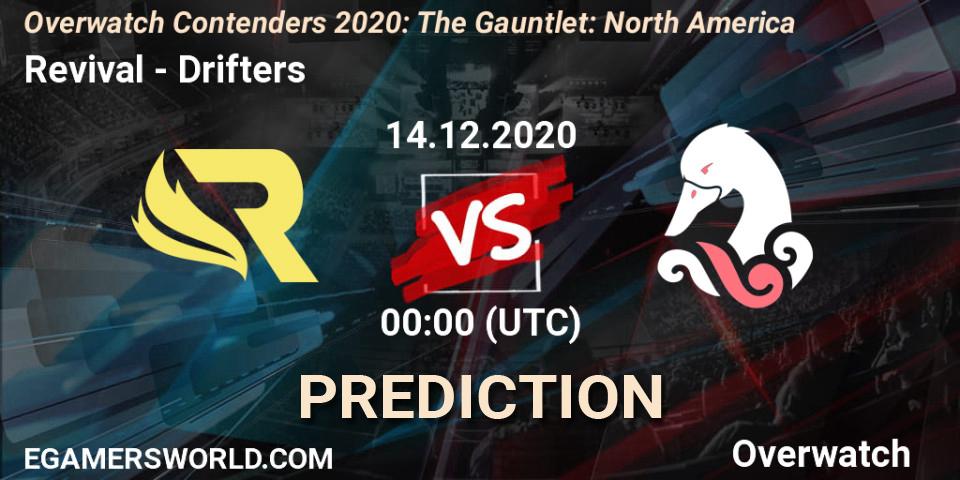 Pronóstico Revival - Drifters. 14.12.2020 at 00:00, Overwatch, Overwatch Contenders 2020: The Gauntlet: North America
