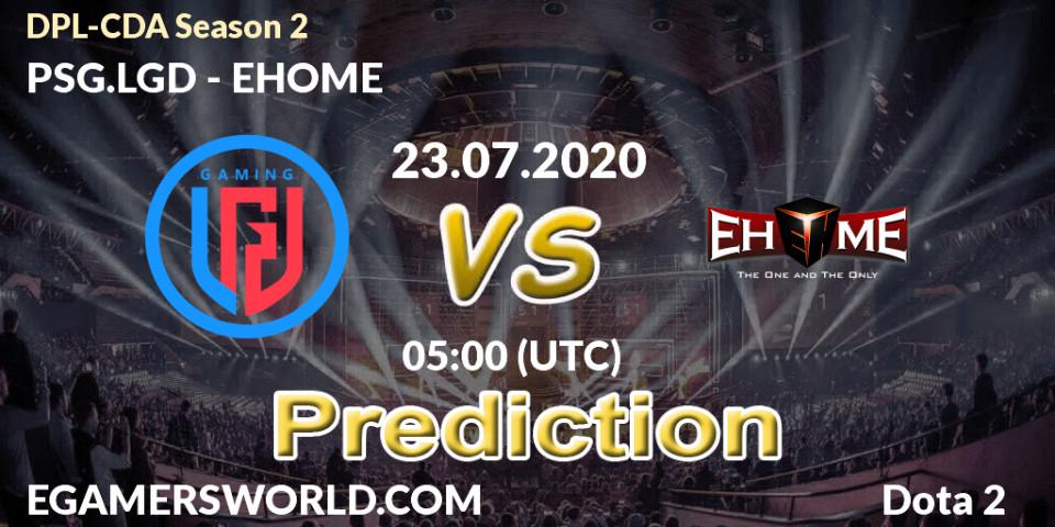 Pronóstico PSG.LGD - EHOME. 23.07.2020 at 05:08, Dota 2, DPL-CDA Professional League Season 2