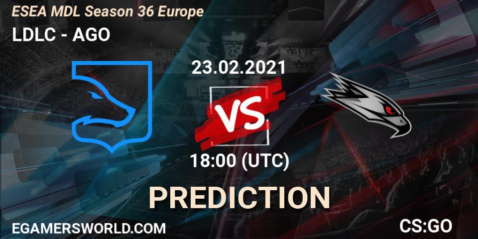 Pronóstico LDLC - AGO. 23.02.2021 at 18:00, Counter-Strike (CS2), MDL ESEA Season 36: Europe - Premier division