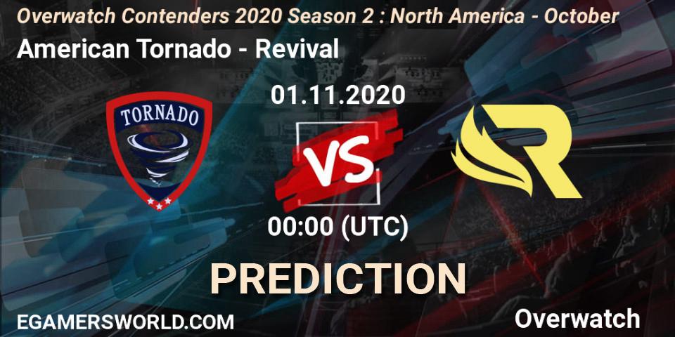 Pronóstico American Tornado - Revival. 01.11.2020 at 00:00, Overwatch, Overwatch Contenders 2020 Season 2: North America - October