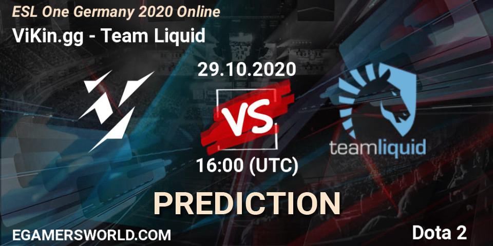 Pronóstico ViKin.gg - Team Liquid. 29.10.2020 at 19:00, Dota 2, ESL One Germany 2020 Online
