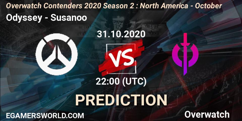 Pronóstico Odyssey - Susanoo. 31.10.2020 at 22:00, Overwatch, Overwatch Contenders 2020 Season 2: North America - October
