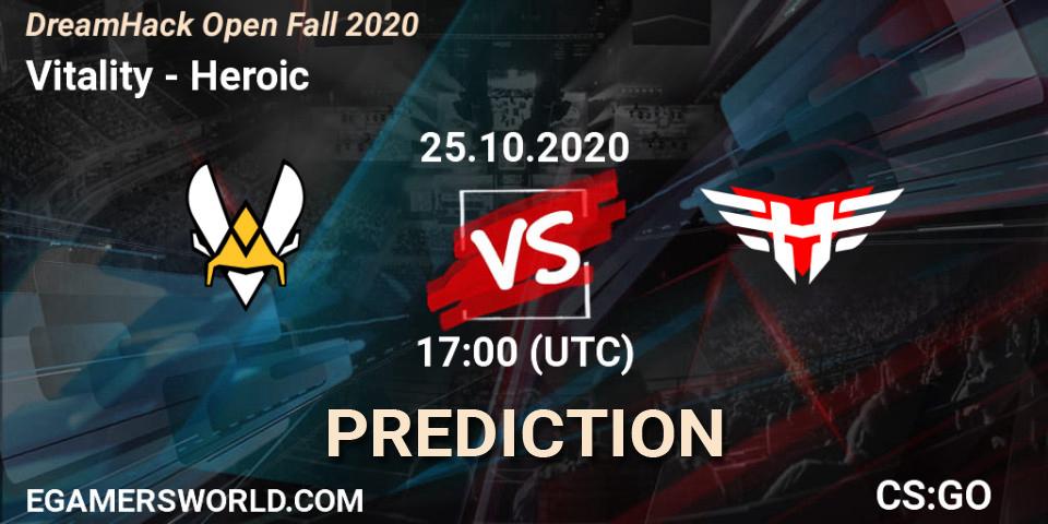 Pronóstico Vitality - Heroic. 25.10.2020 at 17:00, Counter-Strike (CS2), DreamHack Open Fall 2020