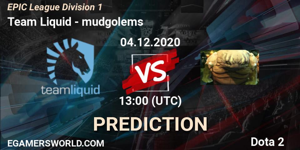 Pronóstico Team Liquid - mudgolems. 04.12.2020 at 16:52, Dota 2, EPIC League Division 1
