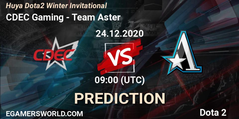 Pronóstico CDEC Gaming - Team Aster. 24.12.20, Dota 2, Huya Dota2 Winter Invitational