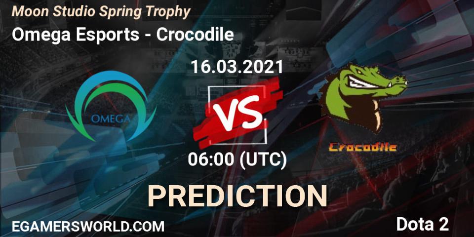 Pronóstico Omega Esports - Crocodile. 16.03.2021 at 06:16, Dota 2, Moon Studio Spring Trophy