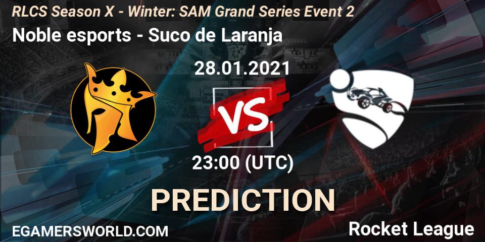 Pronóstico Noble esports - Suco de Laranja. 28.01.2021 at 23:00, Rocket League, RLCS Season X - Winter: SAM Grand Series Event 2