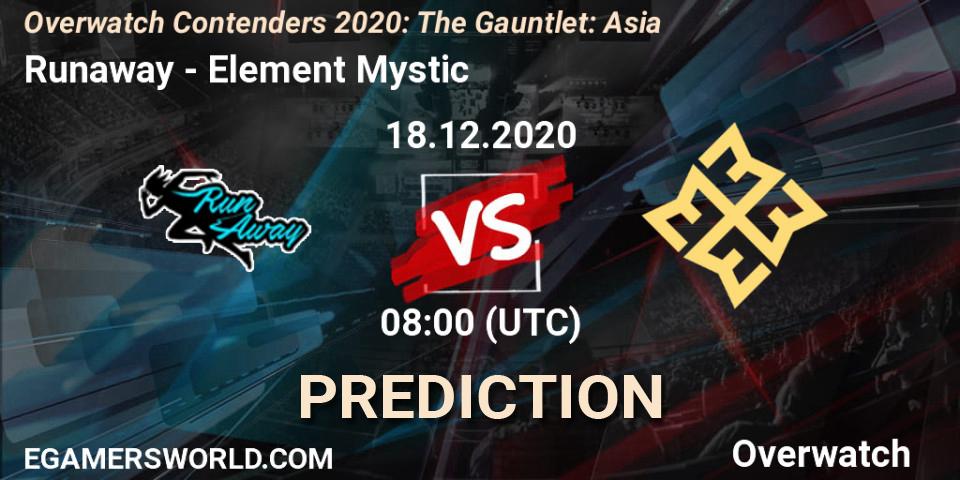 Pronóstico Runaway - Element Mystic. 18.12.20, Overwatch, Overwatch Contenders 2020: The Gauntlet: Asia