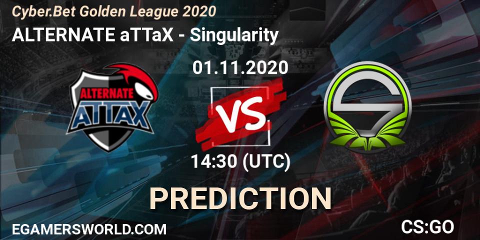 Pronóstico ALTERNATE aTTaX - Singularity. 01.11.2020 at 14:30, Counter-Strike (CS2), Cyber.Bet Golden League 2020