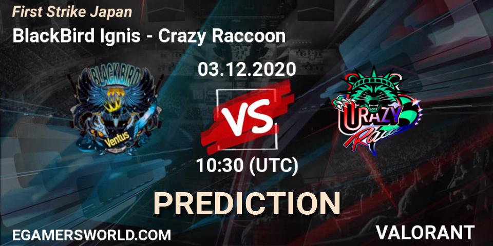 Pronóstico BlackBird Ignis - Crazy Raccoon. 03.12.2020 at 07:00, VALORANT, First Strike Japan
