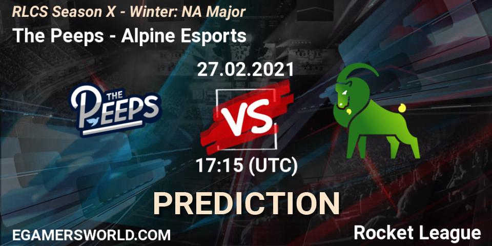 Pronóstico The Peeps - Alpine Esports. 27.02.21, Rocket League, RLCS Season X - Winter: NA Major