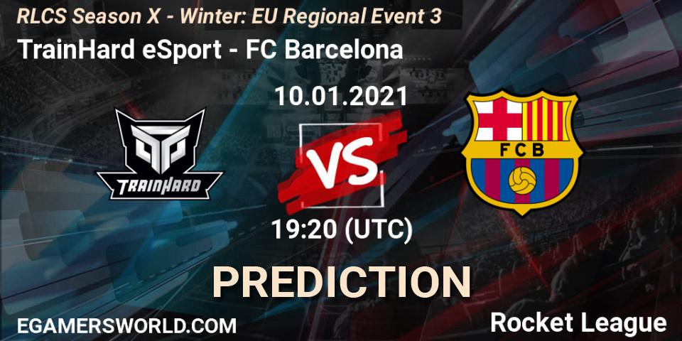 Pronóstico TrainHard eSport - FC Barcelona. 10.01.21, Rocket League, RLCS Season X - Winter: EU Regional Event 3
