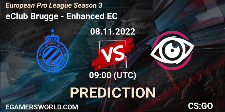 Pronóstico eClub Brugge - Enhanced EC. 08.11.2022 at 09:00, Counter-Strike (CS2), European Pro League Season 3