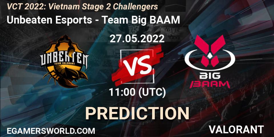 Pronóstico Unbeaten Esports - Team Big BAAM. 27.05.2022 at 11:00, VALORANT, VCT 2022: Vietnam Stage 2 Challengers