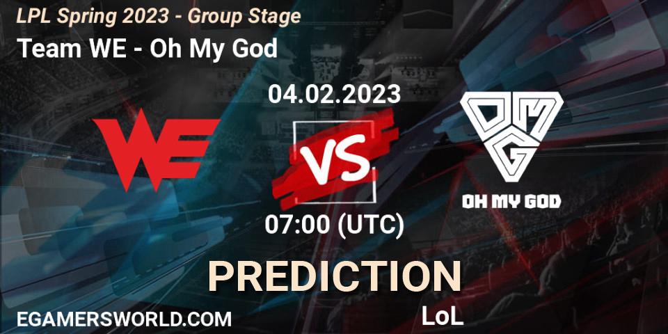 Pronóstico Team WE - Oh My God. 04.02.23, LoL, LPL Spring 2023 - Group Stage